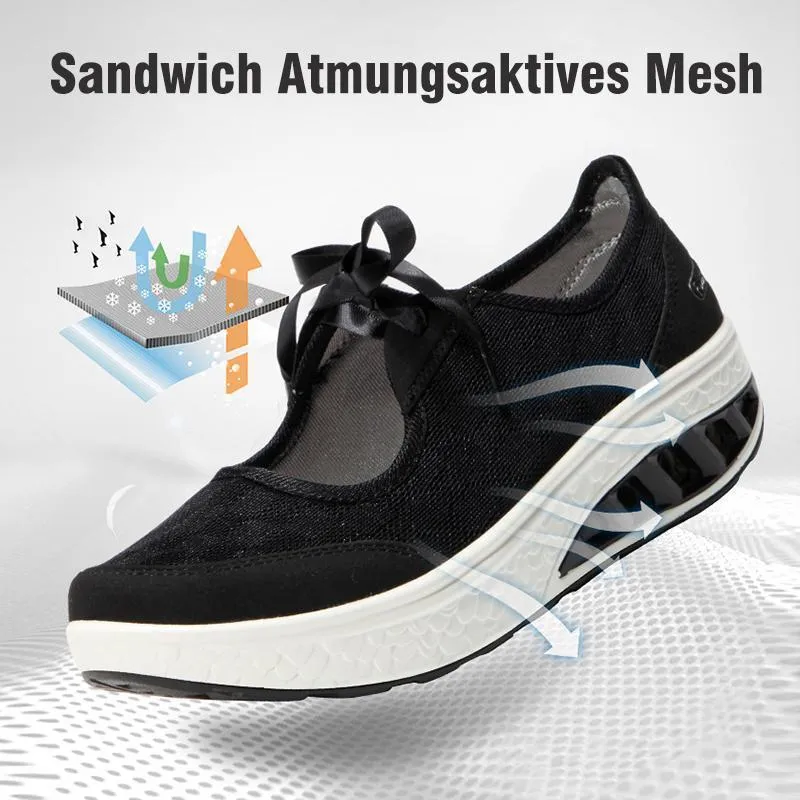 Women Spring Shoes Slip On Platform Low Heel Wide Toe Box Dress Shoes