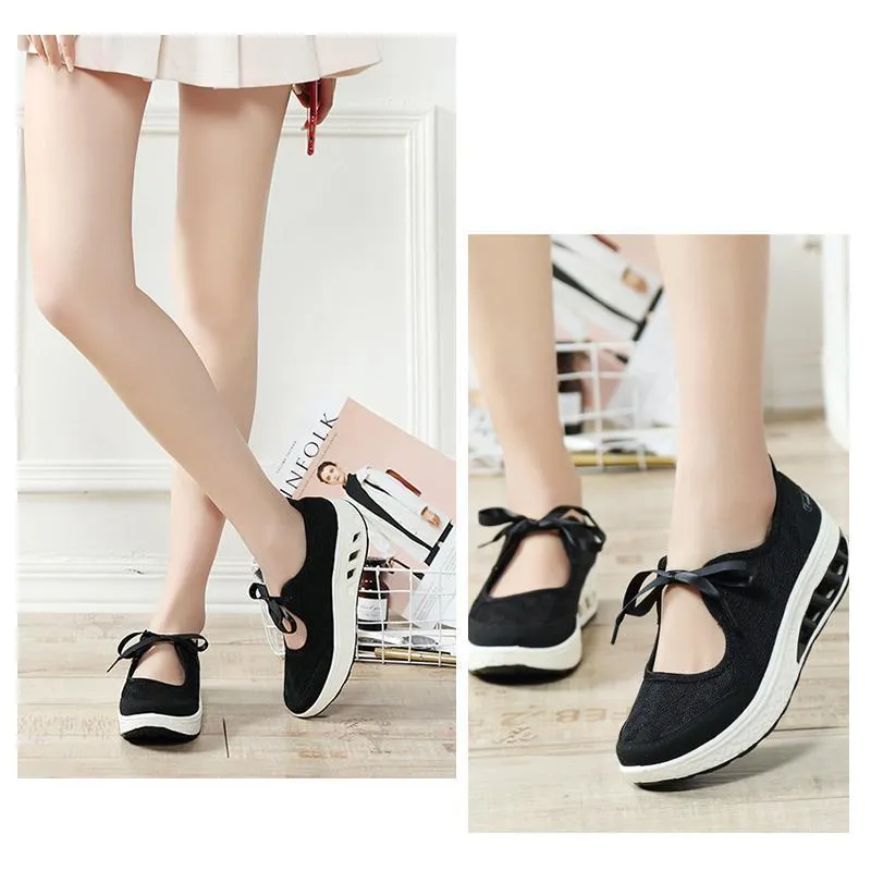 Wedges Dress Shoes Women Spring Shoes Slip On Platform