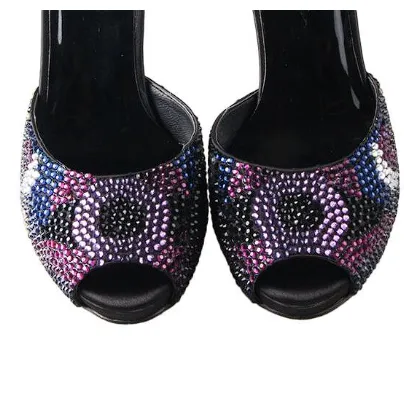 CHS557 Custom Made Mixed Colors Royal Blue High Heel Women Slippers Bridal Wedding Shoes Big Size Women Shoes Prom Shoes DHL Fuzzie Slippers