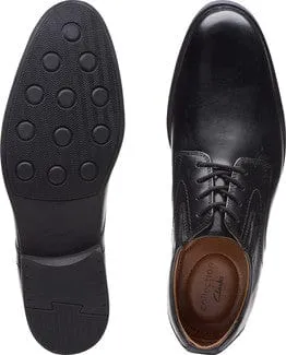 Clarks Men's Whiddon Plain Dress Shoes- Black Leather Amiri Dress Shoes