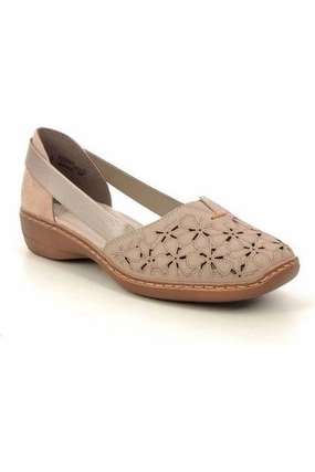 Comfort experience Rain Path Rieker Ladies Shoes 41356 60 beige