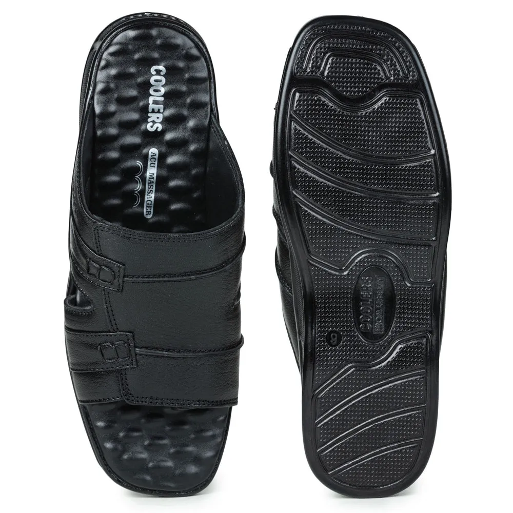 Coolers Casual (Black) Slipper For Men 2050-610 By Liberty Flat Slide Sandals