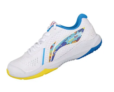 Li Ning Lei Ting Badminton Kid's Shoe [White/Blue] AYTT014-3 Best Tennis Shoes For Hip Pain