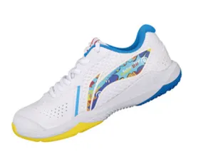 Chicago Bears Tennis Shoes Li Ning Lei Ting Badminton Kid's Shoe [White/Blue] AYTT014-3