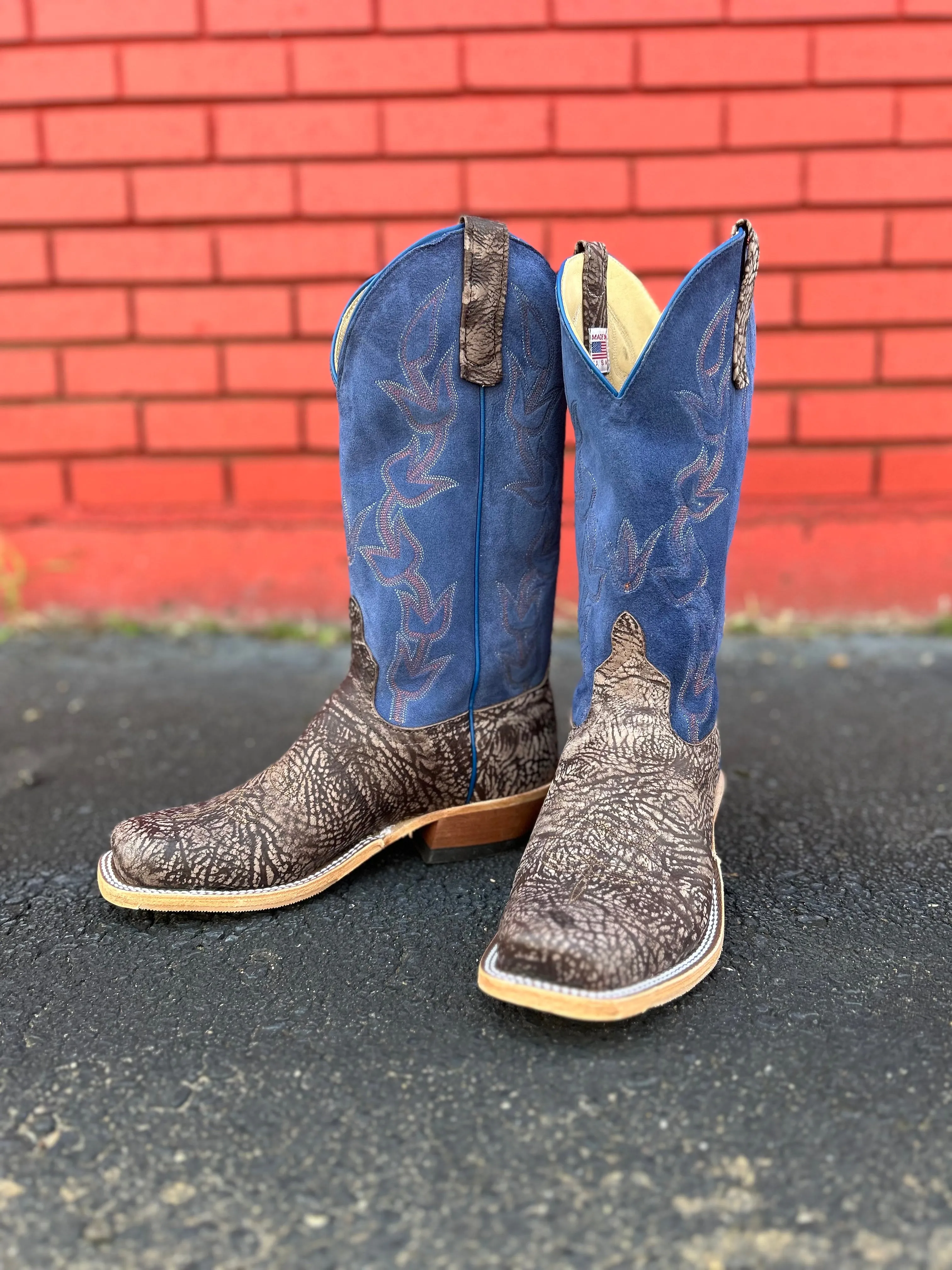 2024 Best Work Boots PATTON'S ANDERSON BEAN EXCLUSIVE "THE THOMAS" BROWN WASHED SHOULDER BOOTS