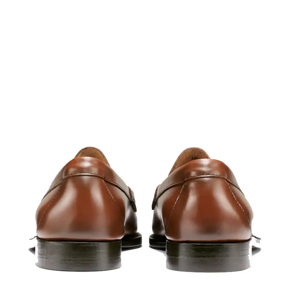 Cowboy Boot Loafers G.H Bass Men's 1936 Logan Flat Strap Weejuns Loafer in Cognac