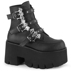 3 Inch Heel ASHES-55 Black Pu 6 Inch Moc Toe Work Boots