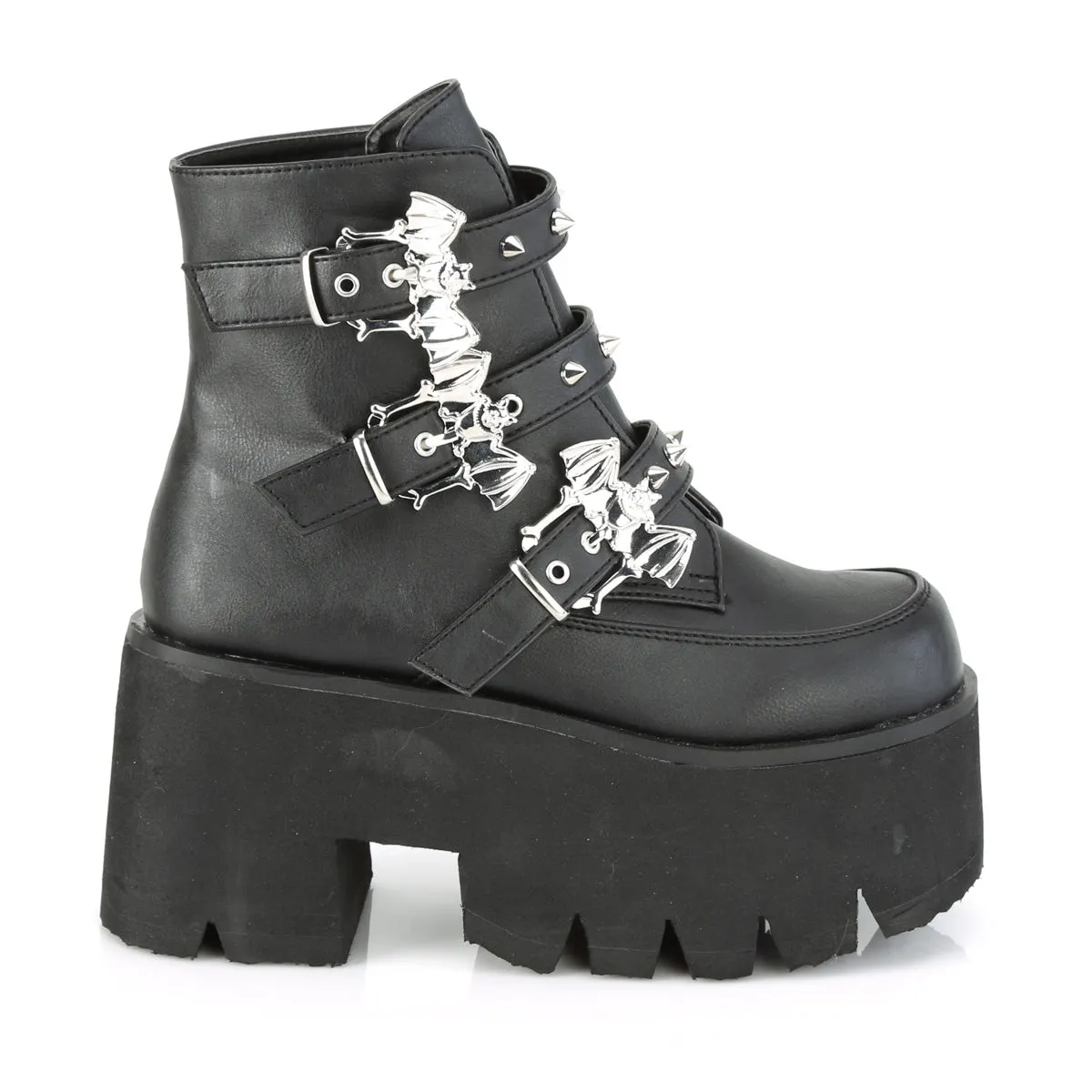Black Friday Work Boots 3 Inch Heel ASHES-55 Black Pu