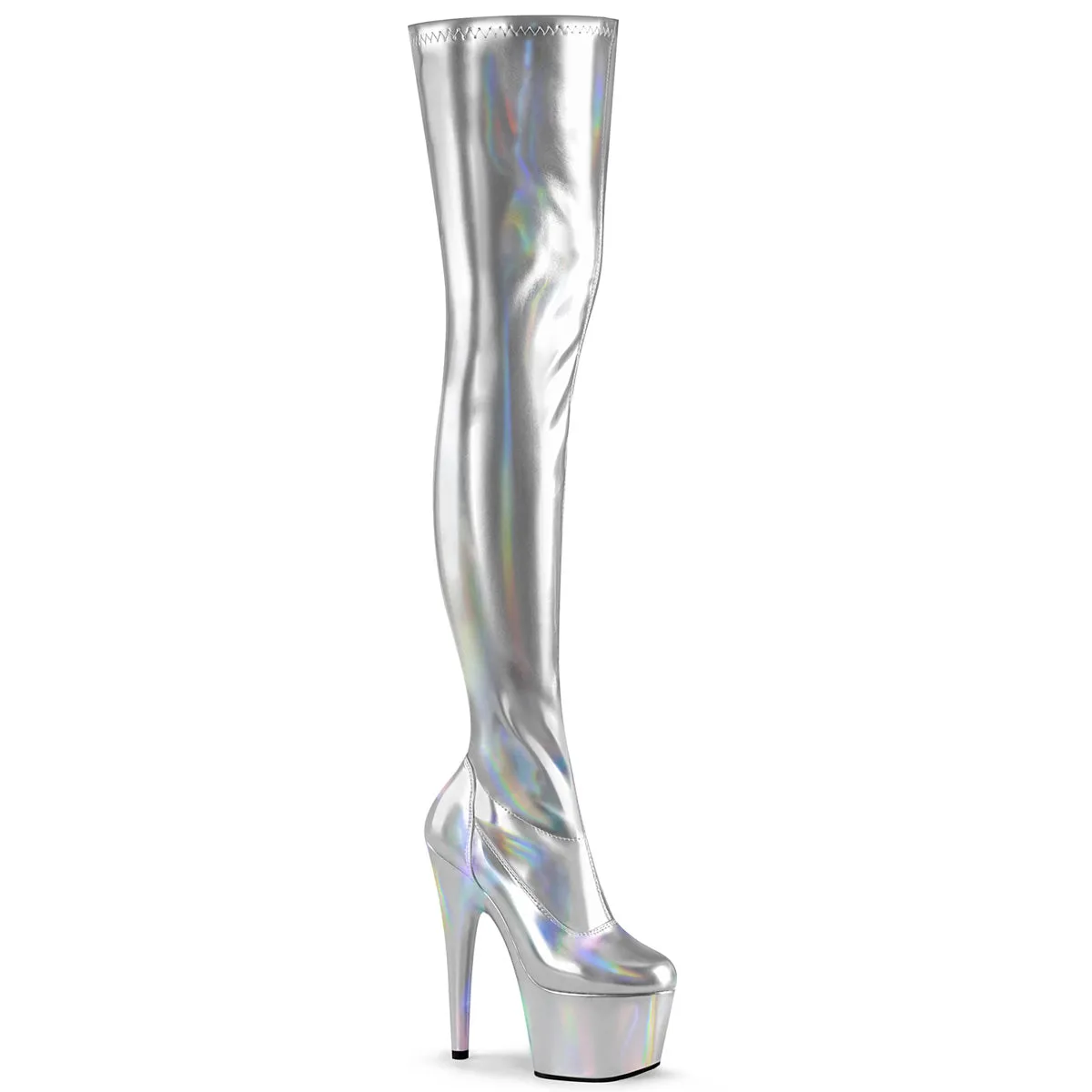ADORE-3000HWR Pleaser Silver Sexy Platform Shoes (Pole Dancing Heels) Race Walking Shoes Asics