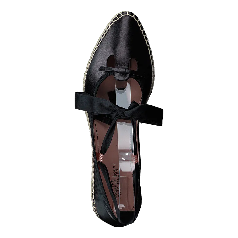 Ruched Loafers In Leather The Mouse Espadrille Black