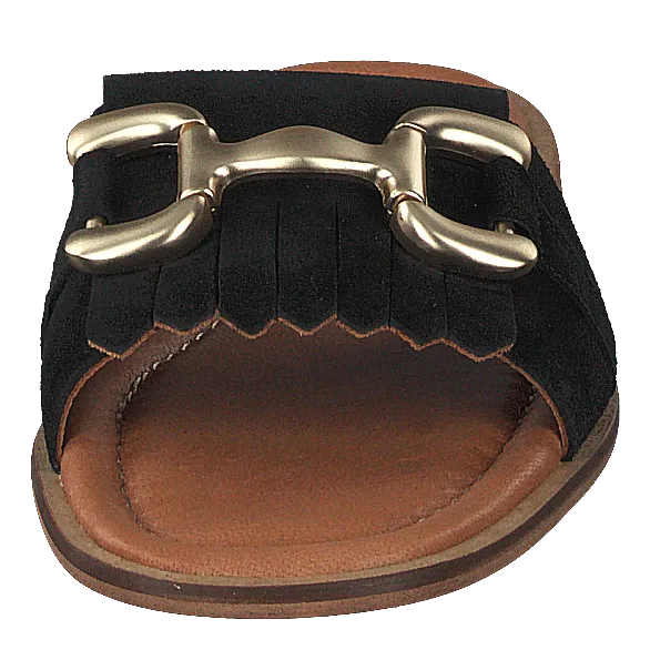 Svea Black Tazz Platform Clog Slippers