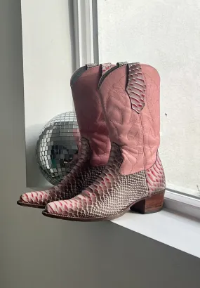 Como la Flor (Pink Boots) Dr Marten Steel Toe Work