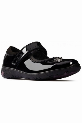 Durable Fabric Clarks Sea Shimmer Toddler black patent