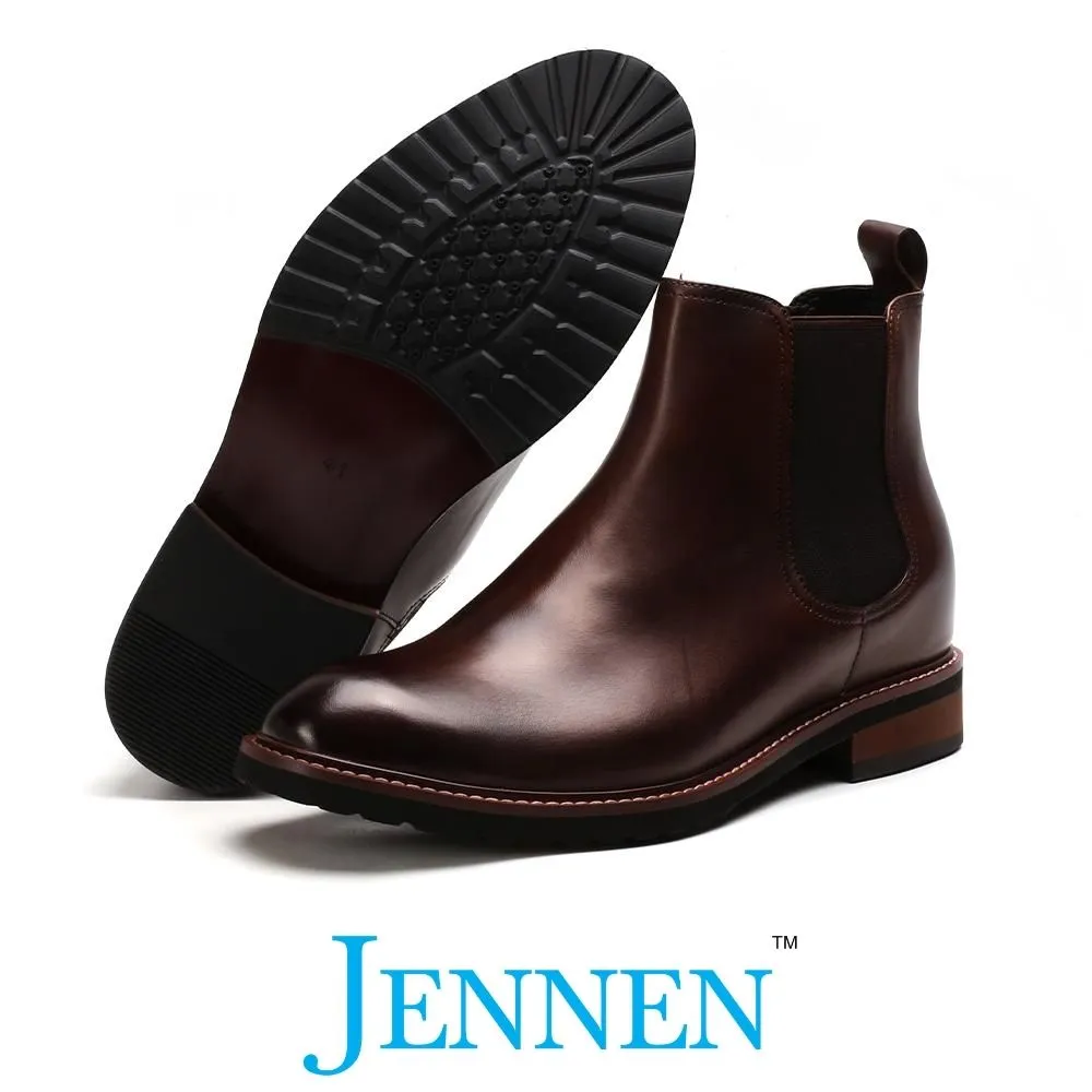 Mr. Tognetti Brown 7cm | 2.8 inches Tall Men's New Elevator Boots Sparkle Boots