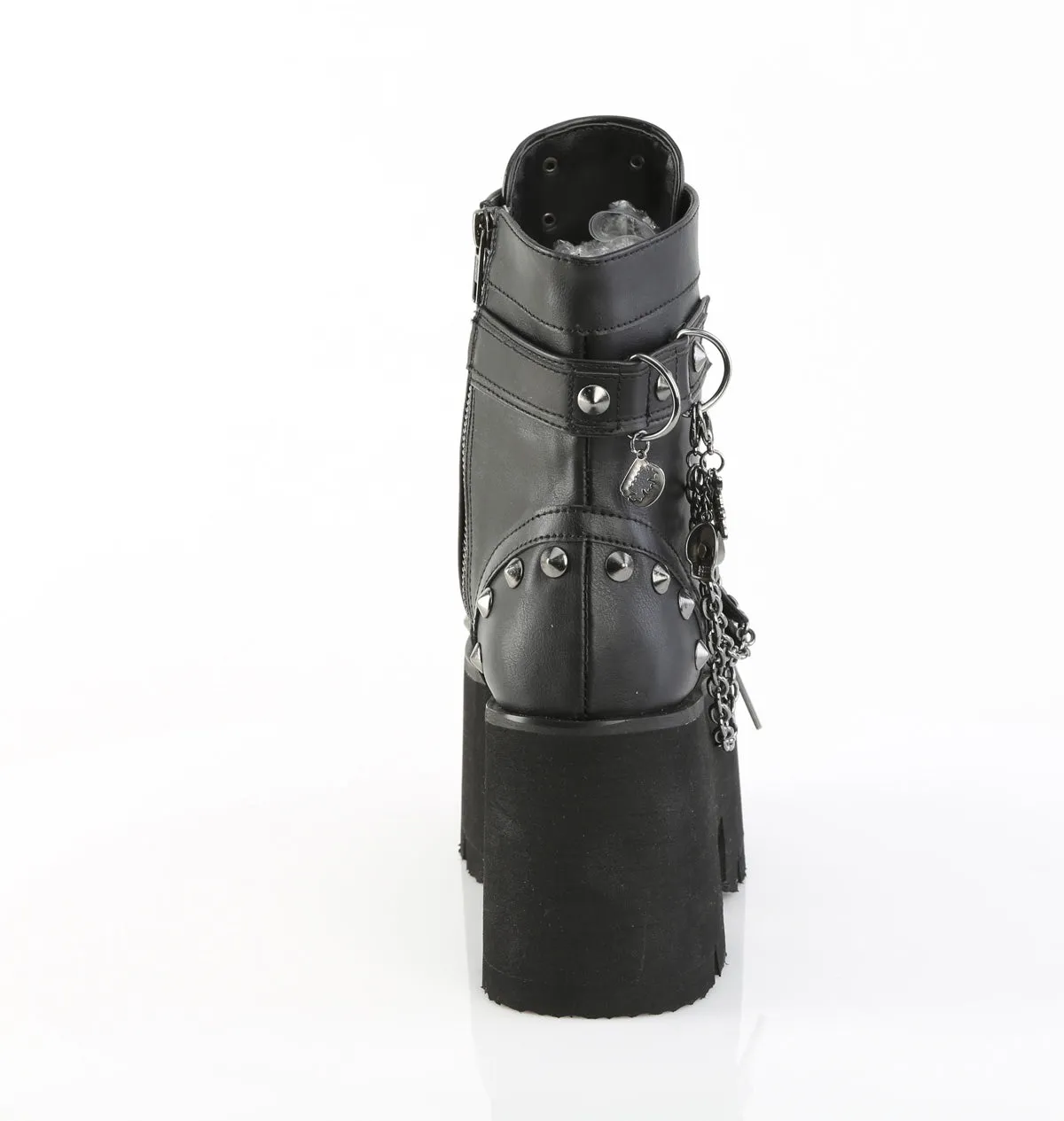 ASHES-52 DemoniaCult Black Vegan Leather Sexy Women's Ankle Boots (Alternative Footwear) Adidas Dad Shoe