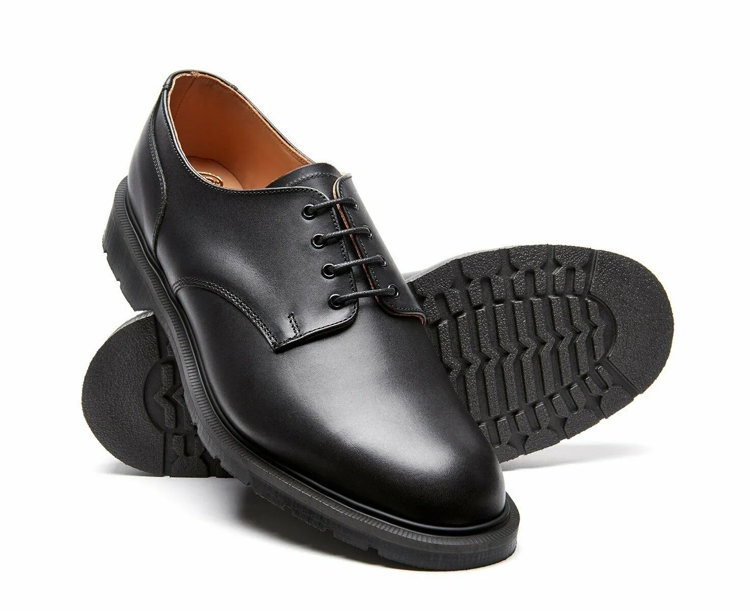 Adidas Vl Court Shoes Solovair Black 4 Eyelet Gibson Shoe Made In England