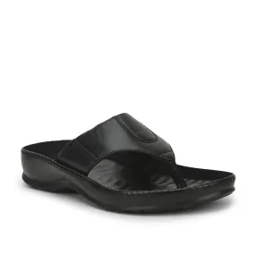 Coolers Black Casual Slipper For Men META-1 By Liberty Slippers Bridal