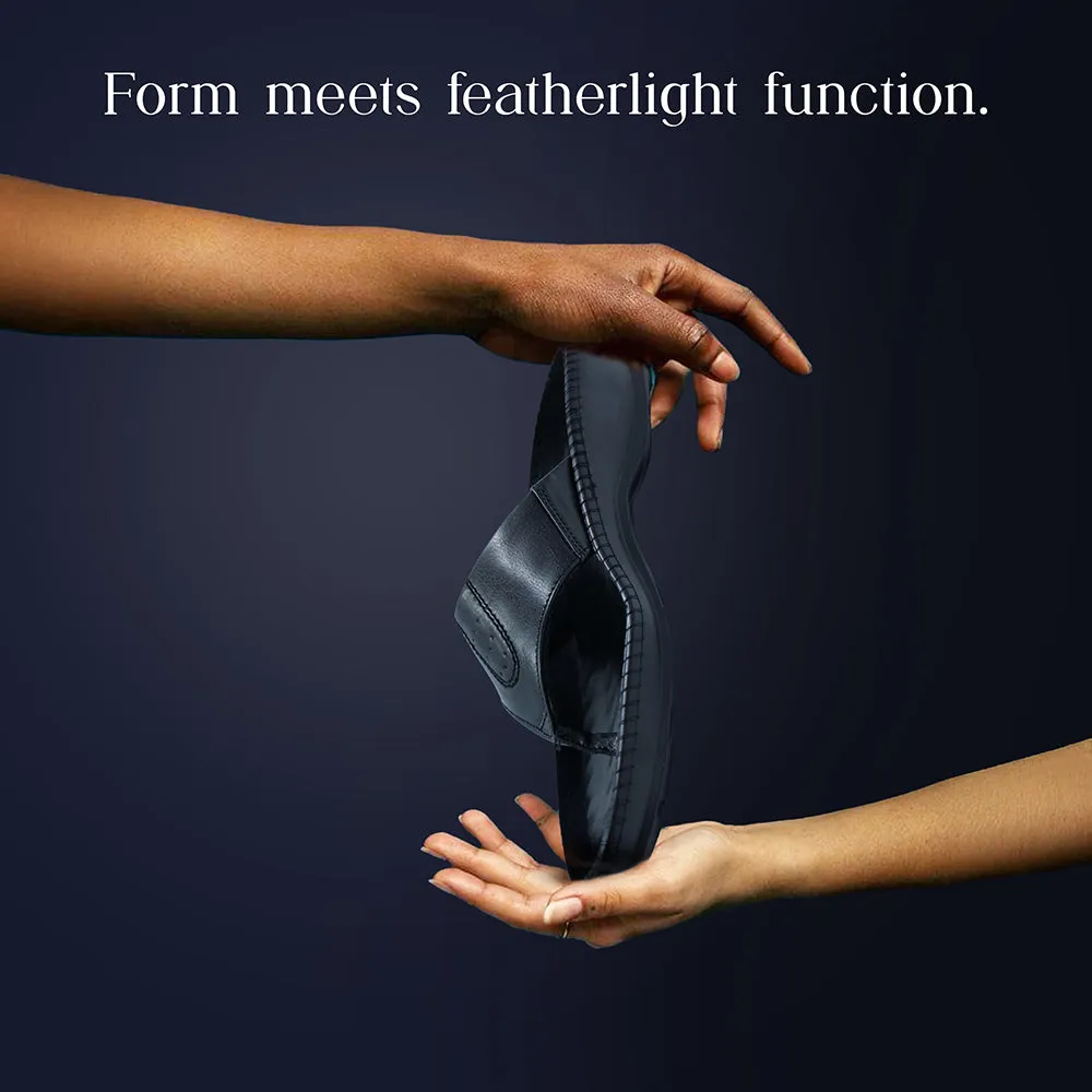 Coolers Black Casual Slipper For Men META-1 By Liberty Slippers Wool