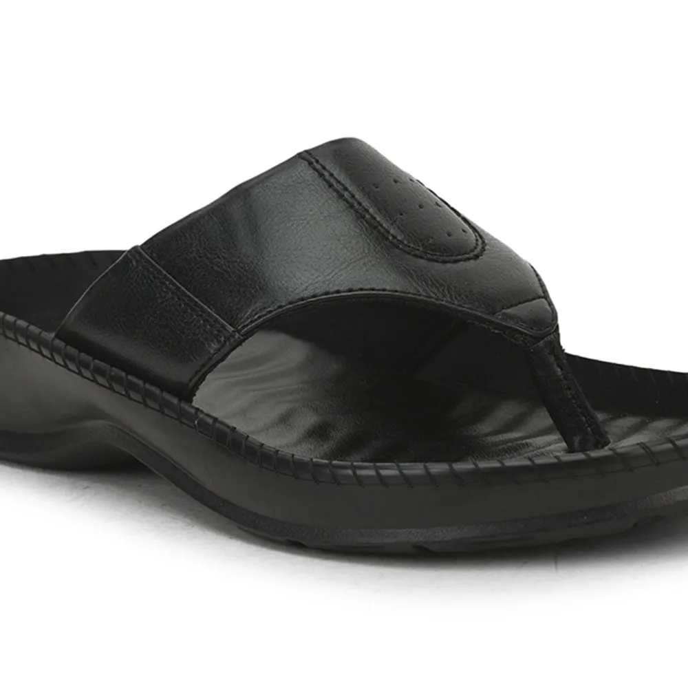 Coolers Black Casual Slipper For Men META-1 By Liberty On Sale Slides