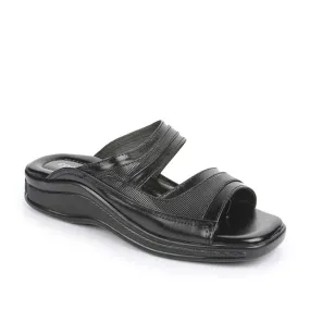 Coolers Casual (Black) Slippers For Men 2050-01 By Liberty Flora Slides