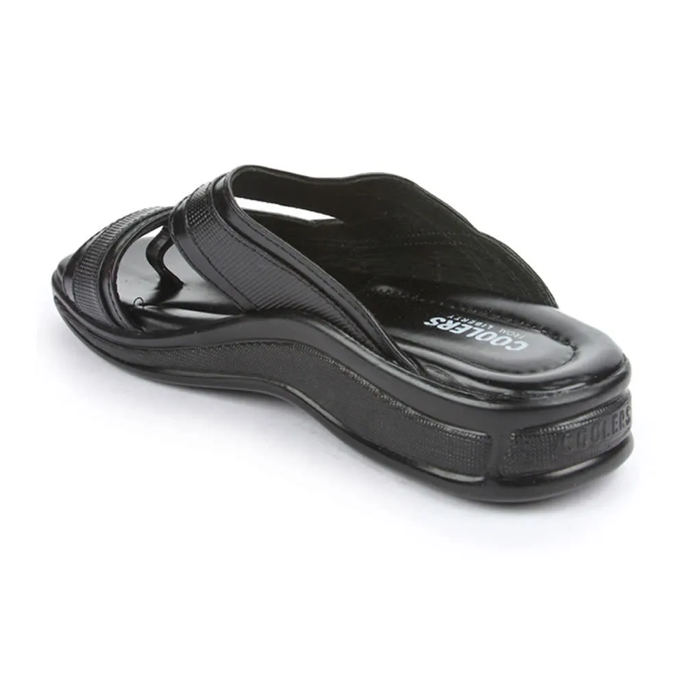 Coolers Casual (Black) Slippers For Men 2050-01 By Liberty Ladies Velcro Slippers