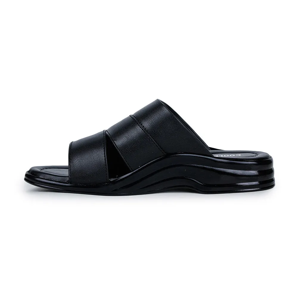 Coolers Casual (Black) Slippers For Men 7123-310 By Liberty Mcm Slides