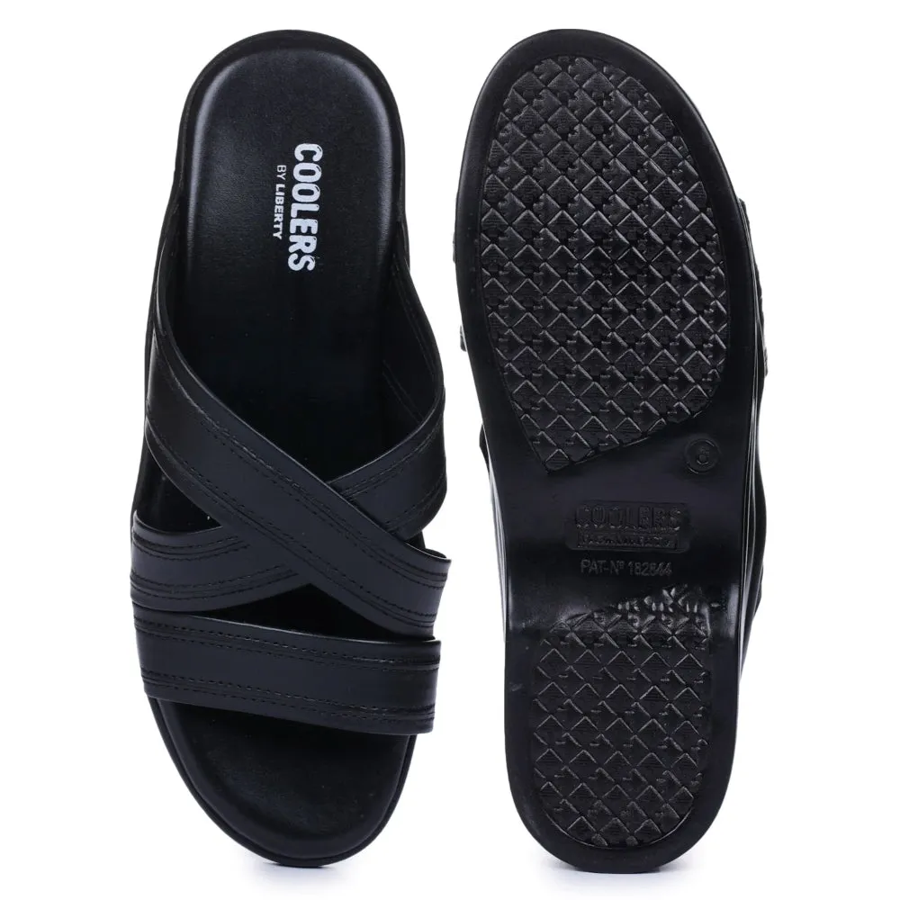 Coolers Casual Black Slippers For Men 7123-61 By Liberty Minitonka Slippers