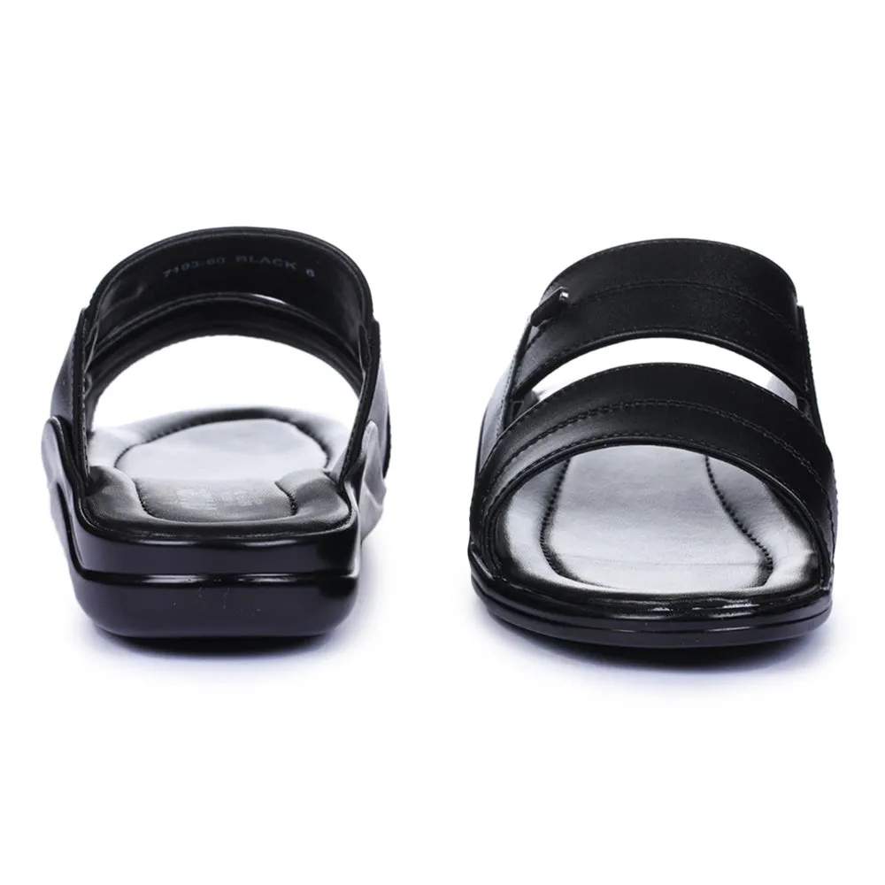 Slides Size 15 Coolers Casual Black Slippers For Men 7193-60 By Liberty