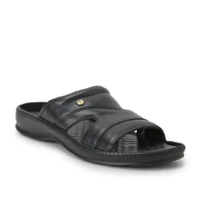 COOLERS Casual (Black) Slippers For Men STEAMER-02 By Liberty One Slide