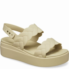 Crocs Brooklyn Woven Low Wedge Suede Comfy Step