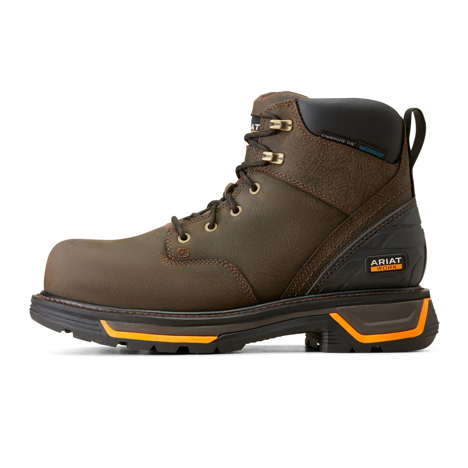 Ariat MNS Big Rig 6" Waterproof Composite Toe Work Boot (Men) - Iron Coffee Composite Work Boots