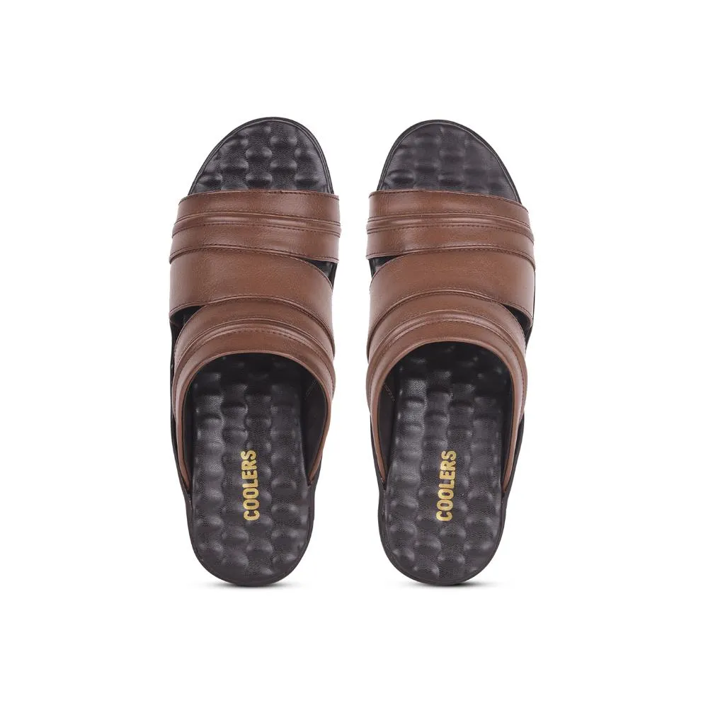 Coolers Tan Casual Slippers For Men 7193-901 By Liberty Dance Slippers