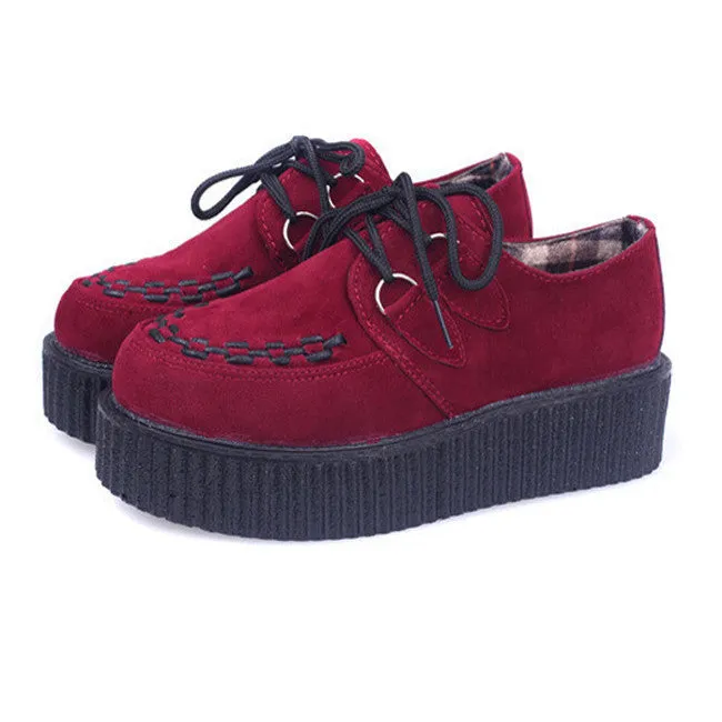 Creepers Shoes Woman plus size 35-41 platform Women Flats Shoes
