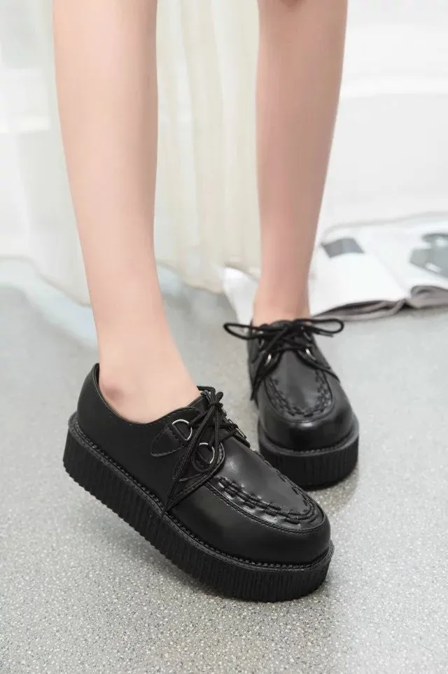 Creepers Shoes Woman plus size 35-41 platform Women Flats Shoes