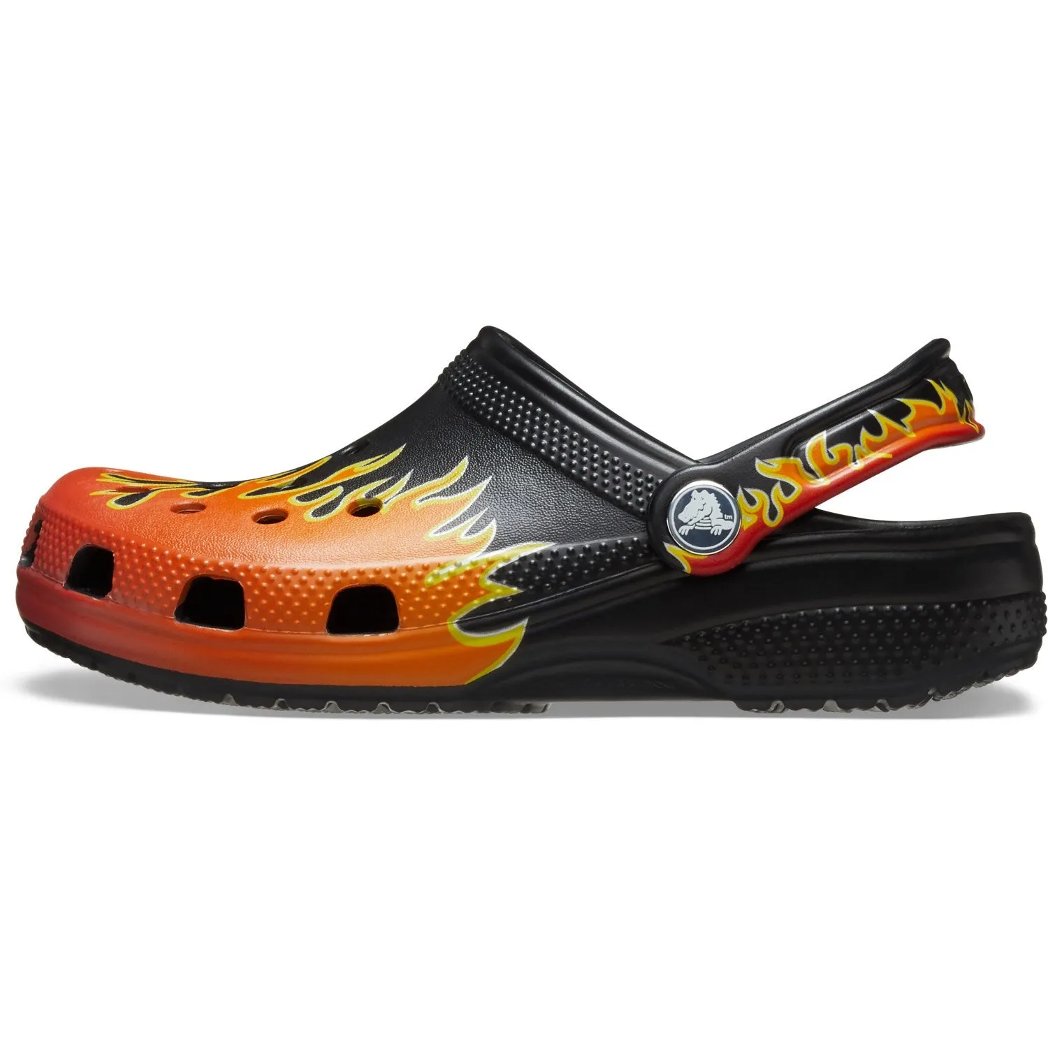 Jamaica Map Crocs Black/Multi Classic Flames Clog