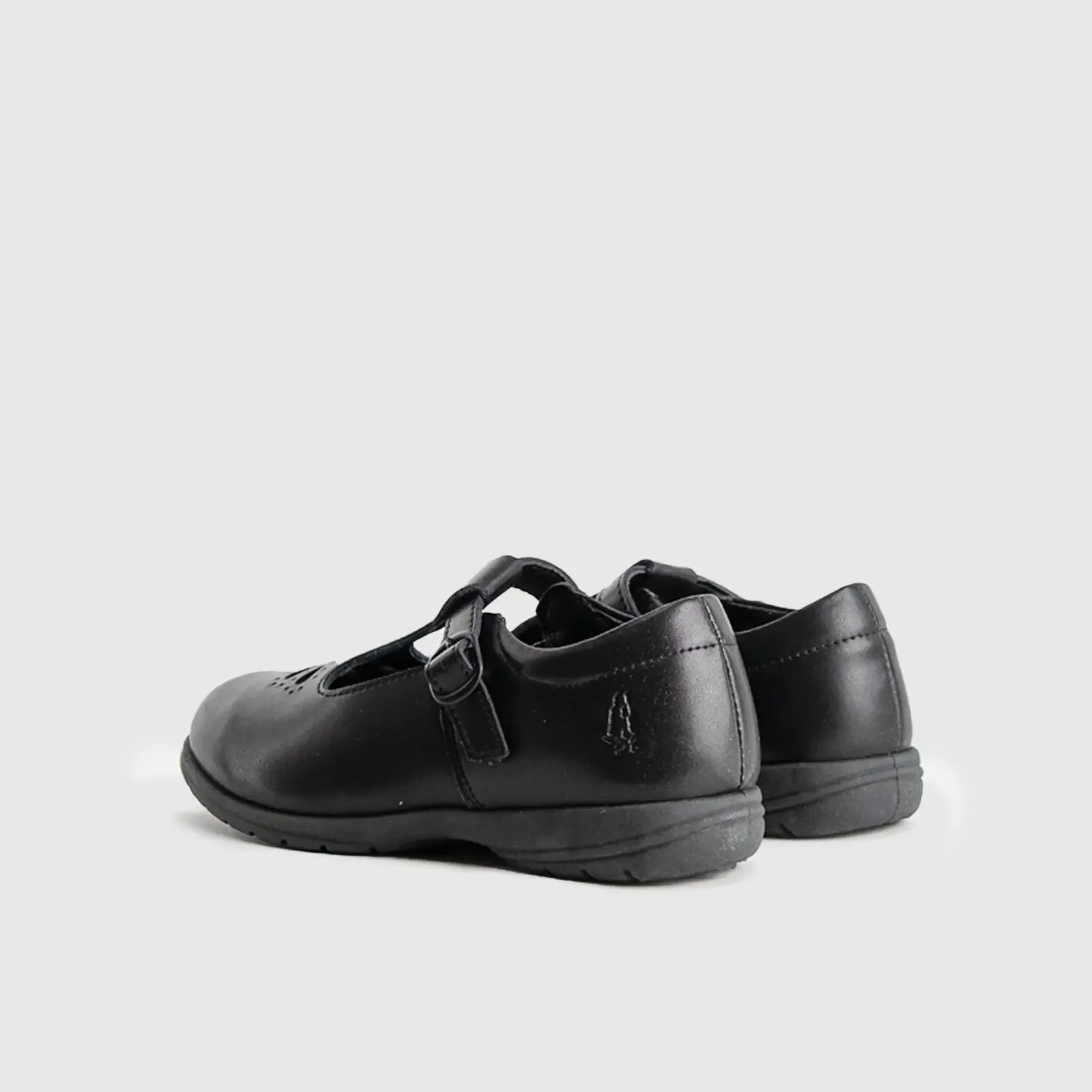 Crown Girls Youths T-Strap School Shoe Knee Boots No Heel