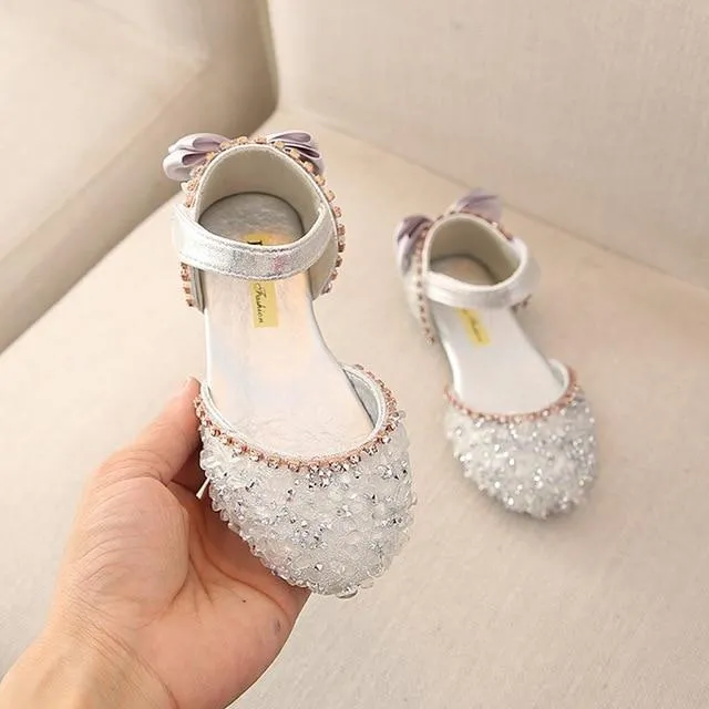 Sandals Under Crystal Bowknot Princess Sandal