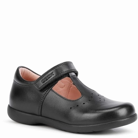 Block Heel Geox Naimara T-Bar Junior School Shoes