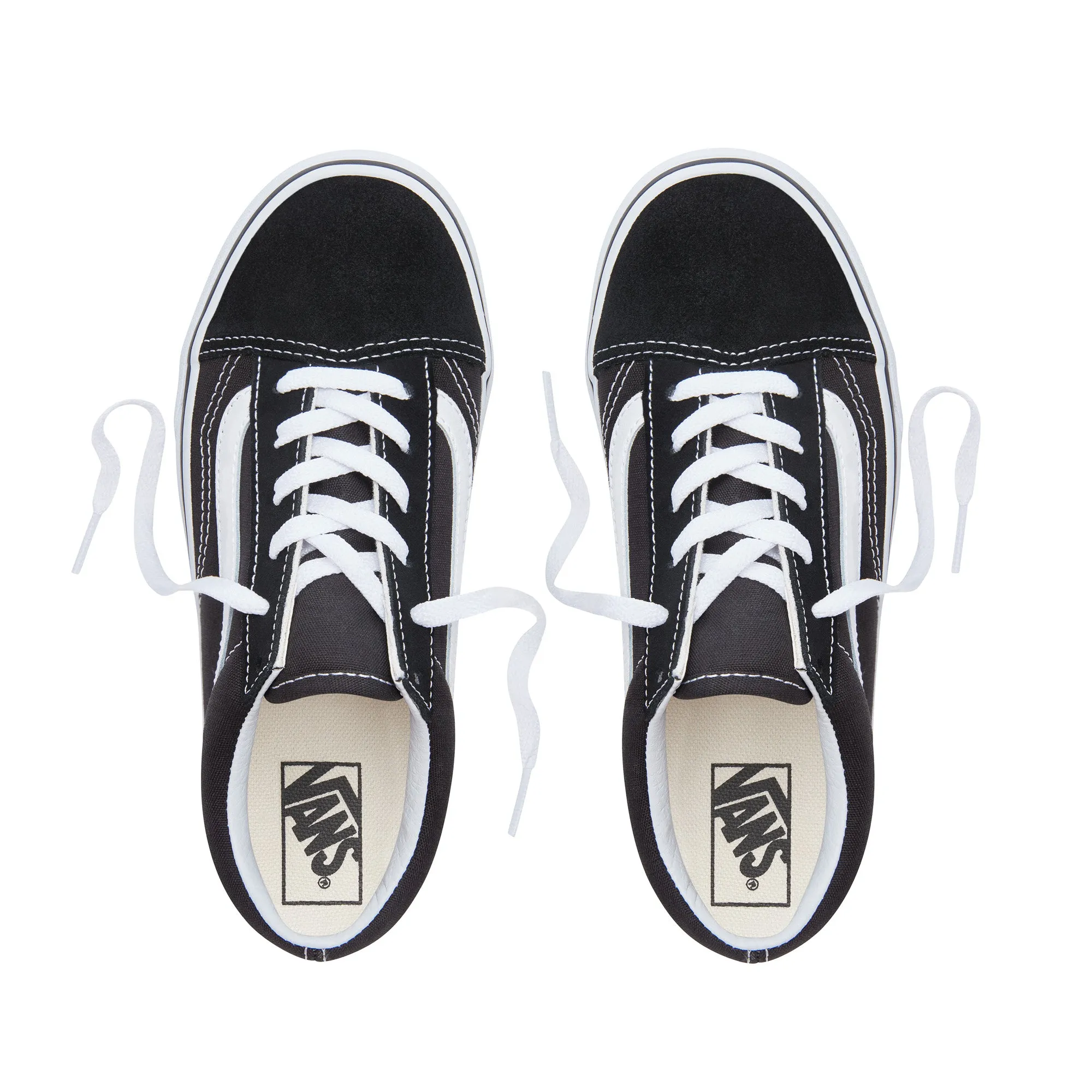Vans UY Old Skool Black/True White - Kids Jambu Tennis Shoes