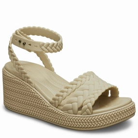 Sporty Footwear Chill Fit Crocs Brooklyn Woven Ankle Strap Wedge
