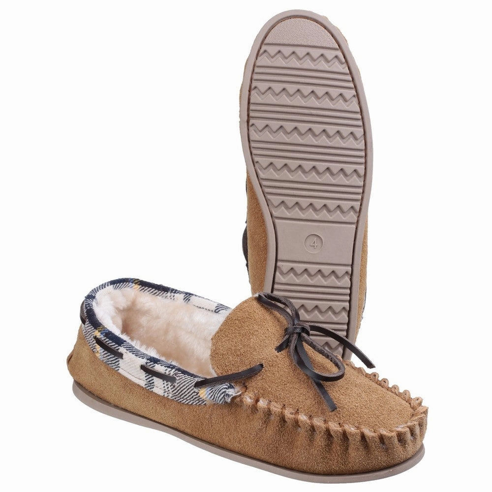 Cotswold Kilkenny Moccasin Slipper Anti Slip
