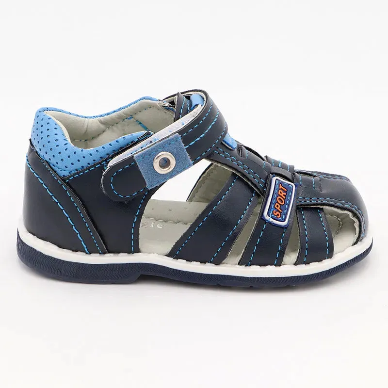Sandals Resort Ocho Rios Cute eagle Summer Boys Orthopedic Sandals Pu Leather Toddler Kids Shoes for Boys Closed Toe Baby Flat  Shoes  Size 20-30 New