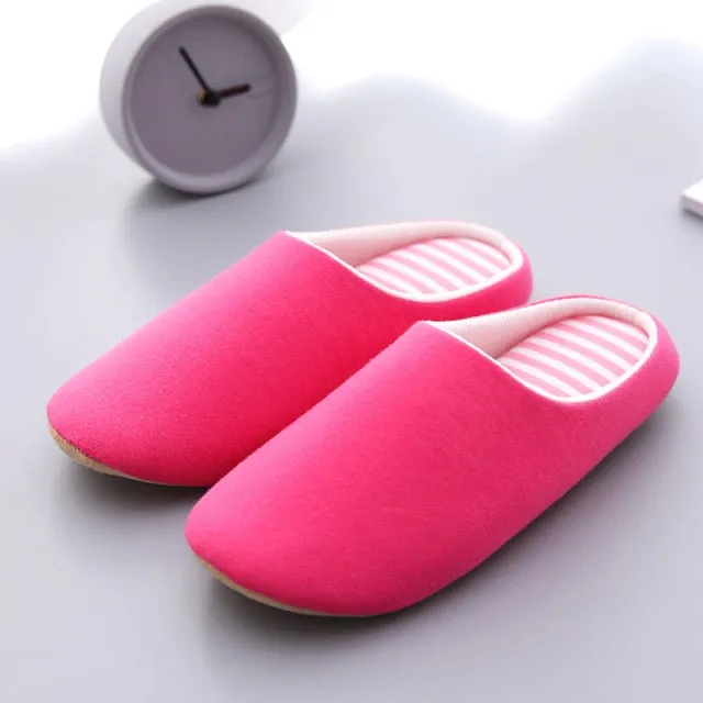 Japanese Slippers Women Indoor House Soft Cute Cotton Flip Flop Classic All-match Women Wedding Shoes Winter Warm Guest Slippers Orange Slides