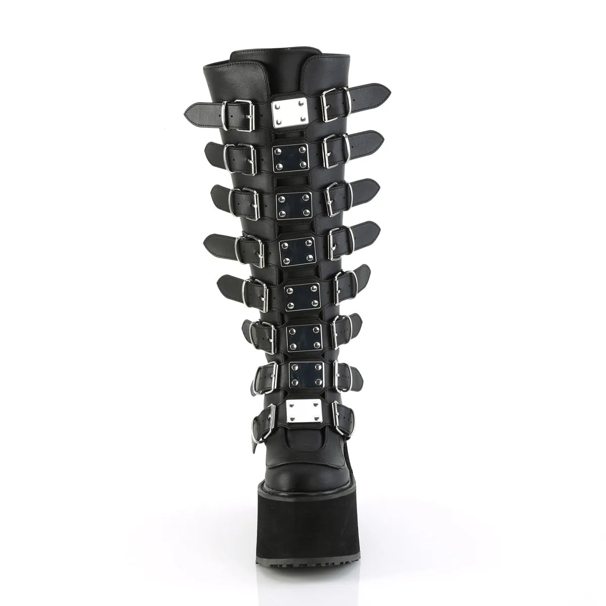5 Inch Platform SWING-815WC Black Pu Leather Work Boots