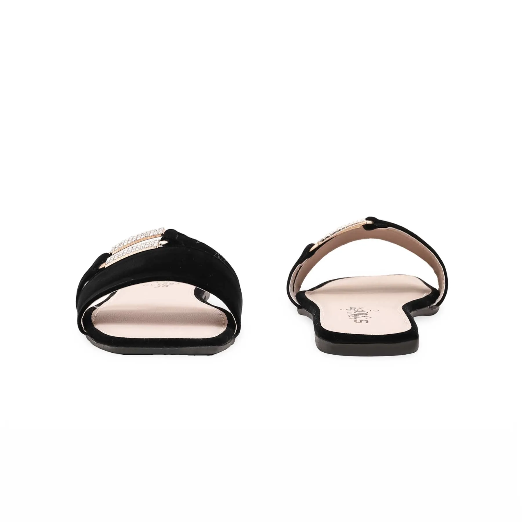 Black Casual Slipper CL1861 Mop Slippers Near Me