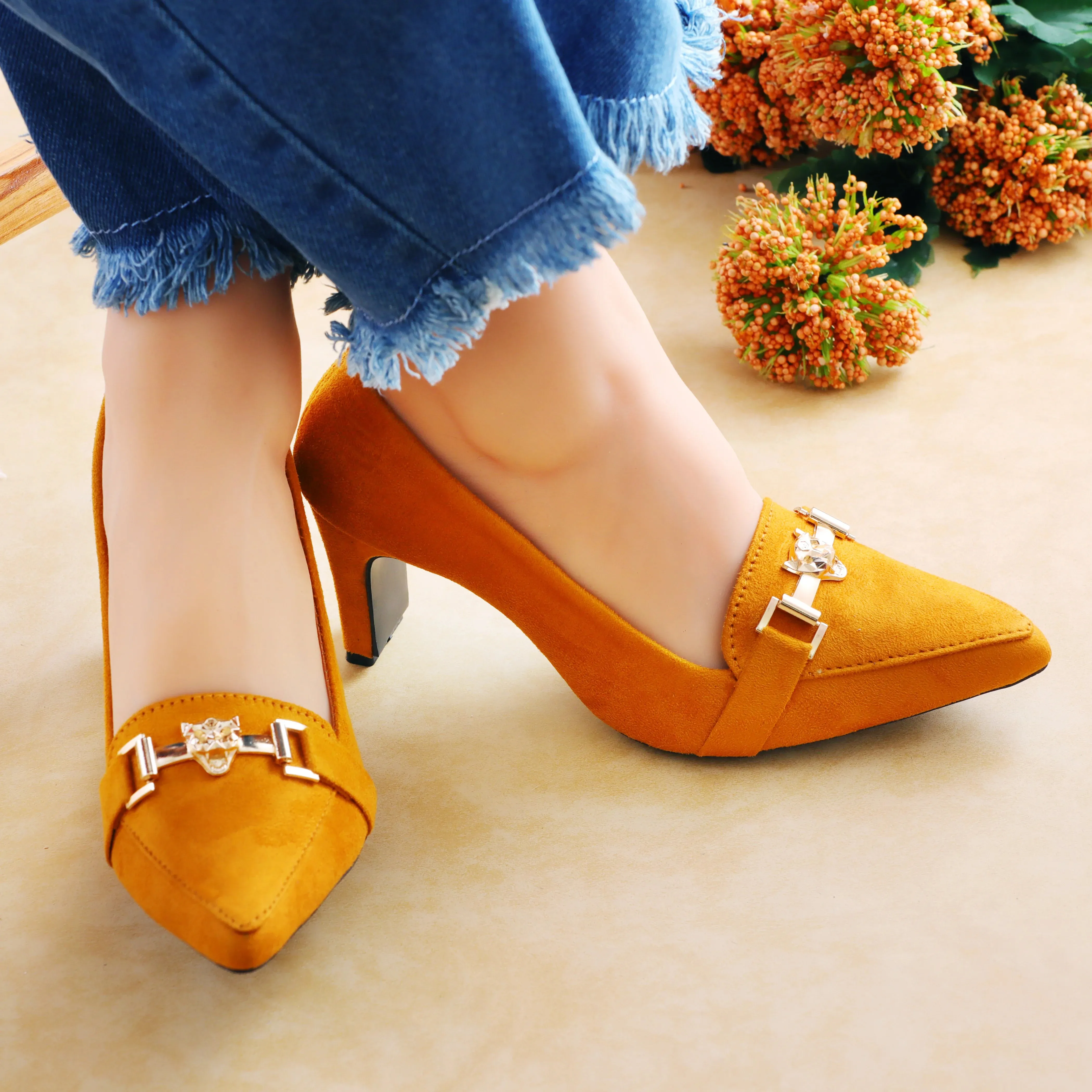 Debon Yellow women court shoes Best Asics Orthopedic Walking Shoes