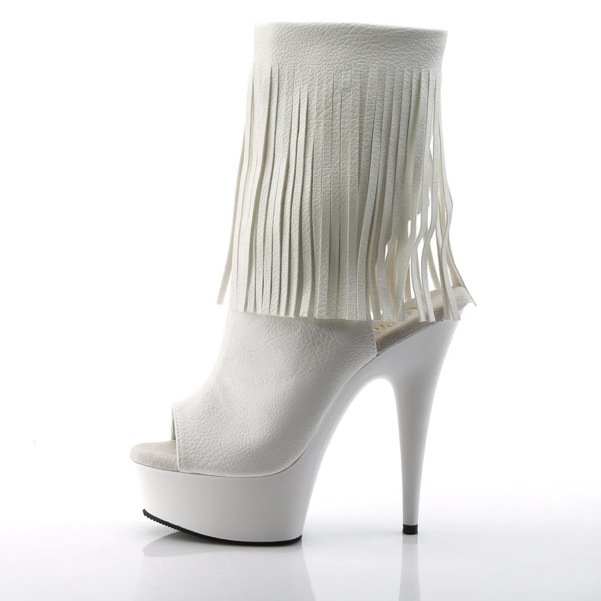 DELIGHT-1019 Pleaser White Faux Leather Sexy Platform Shoes (Pole Dancing Heels) Asics Japan Only Shoes