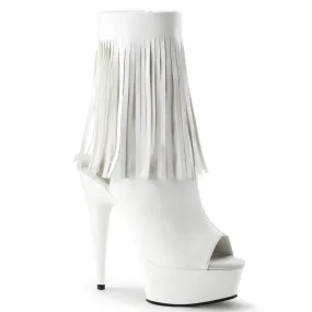 DELIGHT-1019 Pleaser White Faux Leather Sexy Platform Shoes (Pole Dancing Heels) Asics Solution Swift Ff 2 Tennis Shoe Sneaker