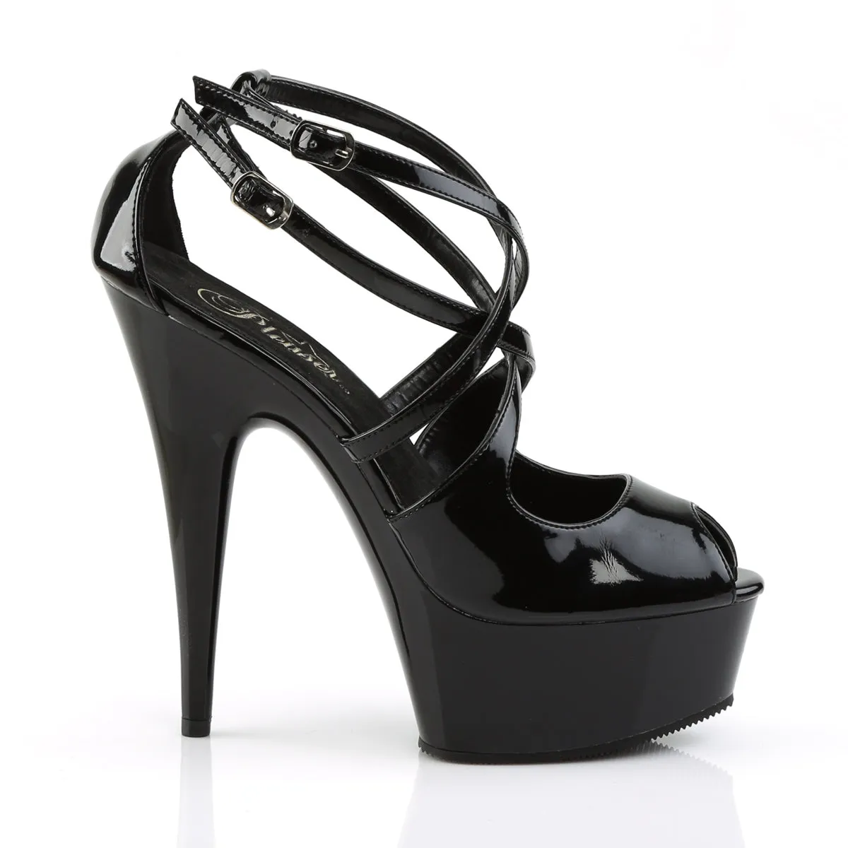 Asic Tennis Court Shoes DELIGHT-612 Pleaser Black Sexy Platform Shoes (Pole Dancing Heels)