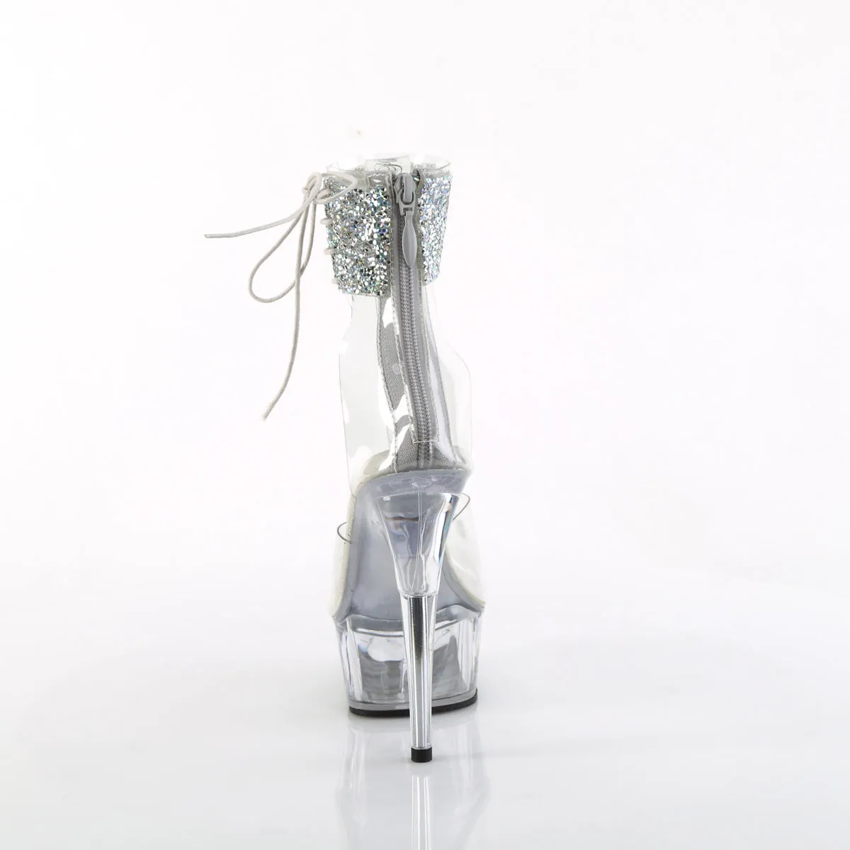 DELIGHT-624RS-02 Pleaser Clear/Silver Sexy Platform Shoes (Pole Dancing Heels) Difference Between Asics Running Shoes